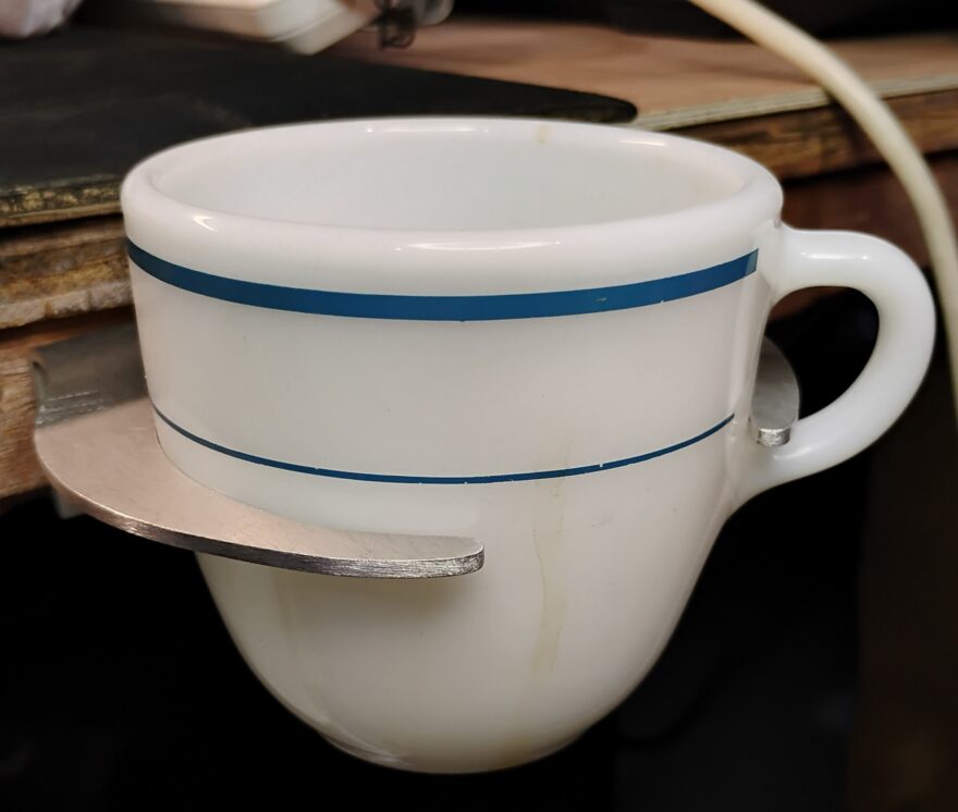 coffee cup in 1st zarf prototype